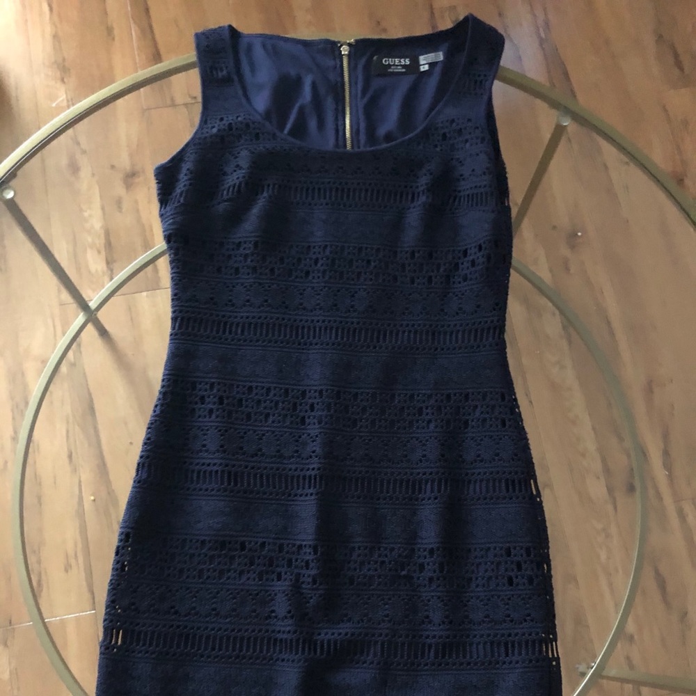Navy crochet dress